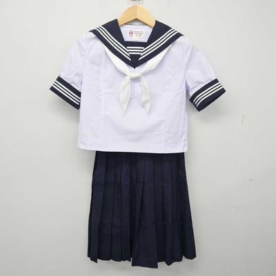 【中古】広島県 比治山女子高等学校 女子制服 3点 (セーラー服・スカート) sf055385