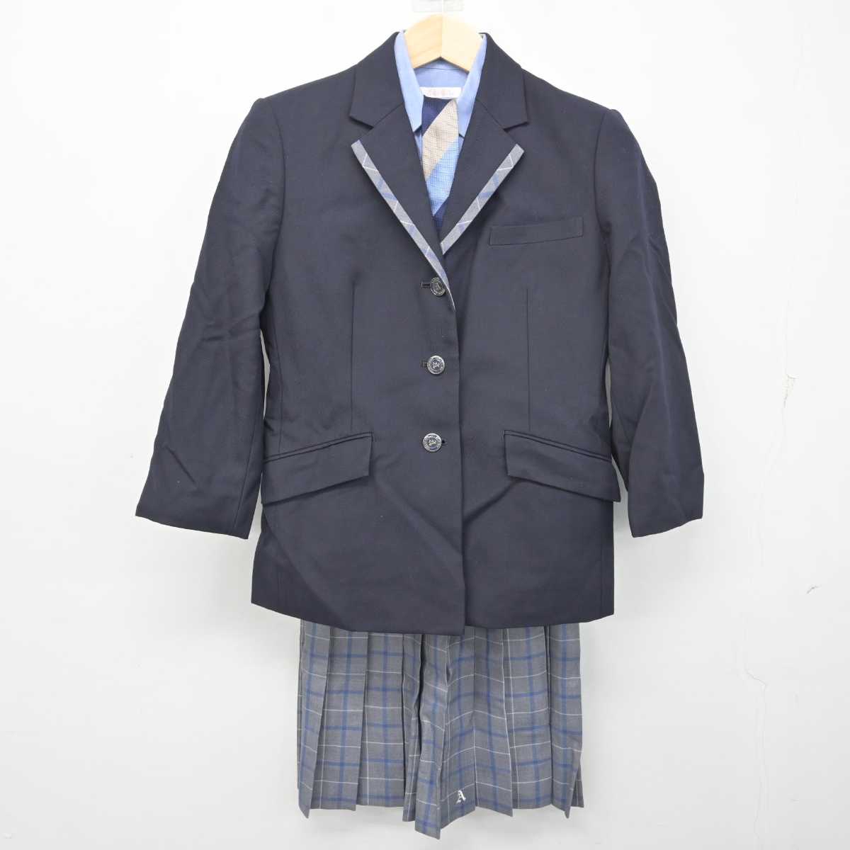 【中古】大阪府 芦間高等学校 女子制服 4点 (ブレザー・シャツ・スカート) sf055387