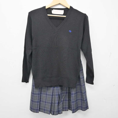 【中古】千葉県 茂原北陵高等学校 女子制服 4点 (ブレザー・ニット・スカート) sf055394