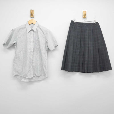 【中古】茨城県 土浦工業高等学校 女子制服 2点 (シャツ・スカート) sf055398