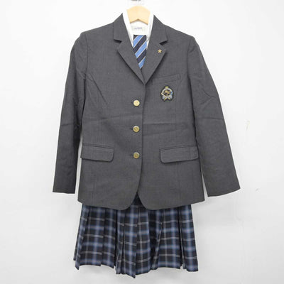 【中古】栃木県 佐野日本大学中等教育学校 女子制服 4点 (ブレザー・シャツ・スカート) sf055409