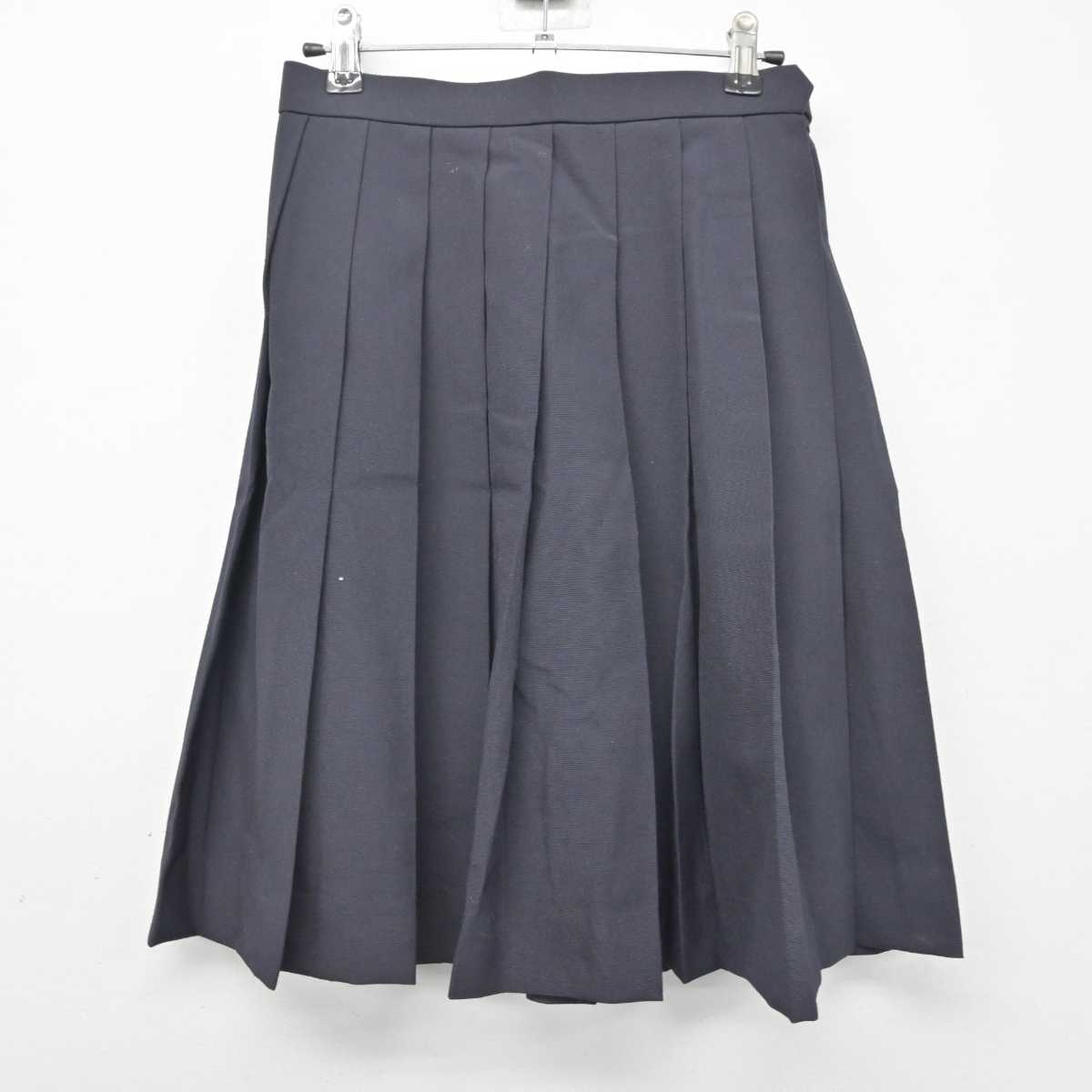 【中古】愛媛県 精華高等学校 女子制服 3点 (ニットベスト・シャツ・スカート) sf055414