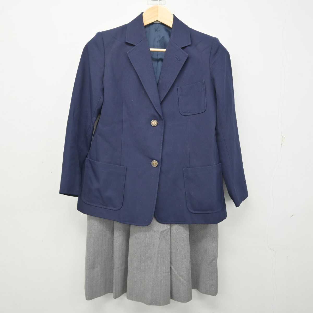 【中古】広島県 古田中学校 女子制服 2点 (ブレザー・スカート) sf055426