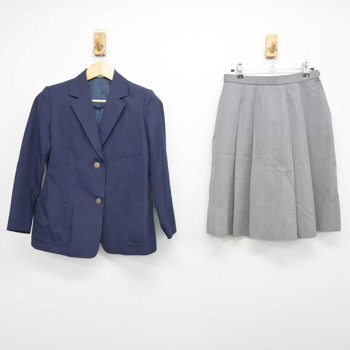 【中古】広島県 古田中学校 女子制服 2点 (ブレザー・スカート) sf055426