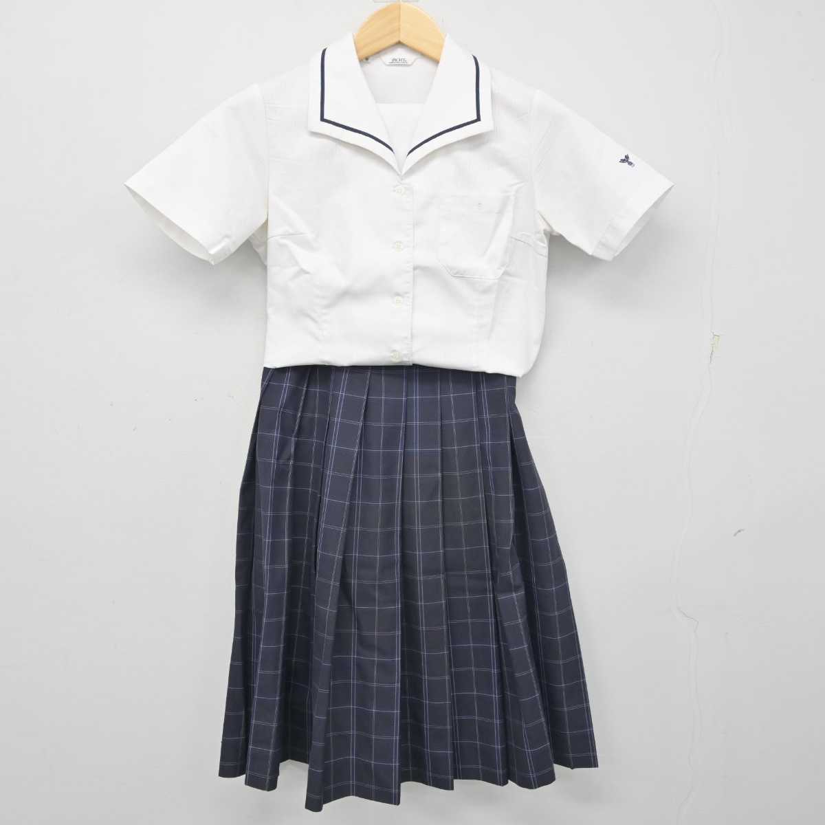 【中古】福岡県 戸畑高等学校 女子制服 3点 (セーラー服・スカート) sf055430