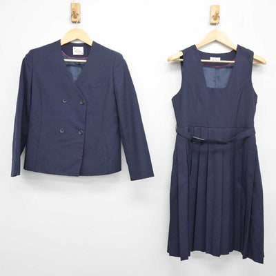 【中古】福岡県 志徳中学校 女子制服 2点 (ブレザー・ジャンパースカート) sf055434