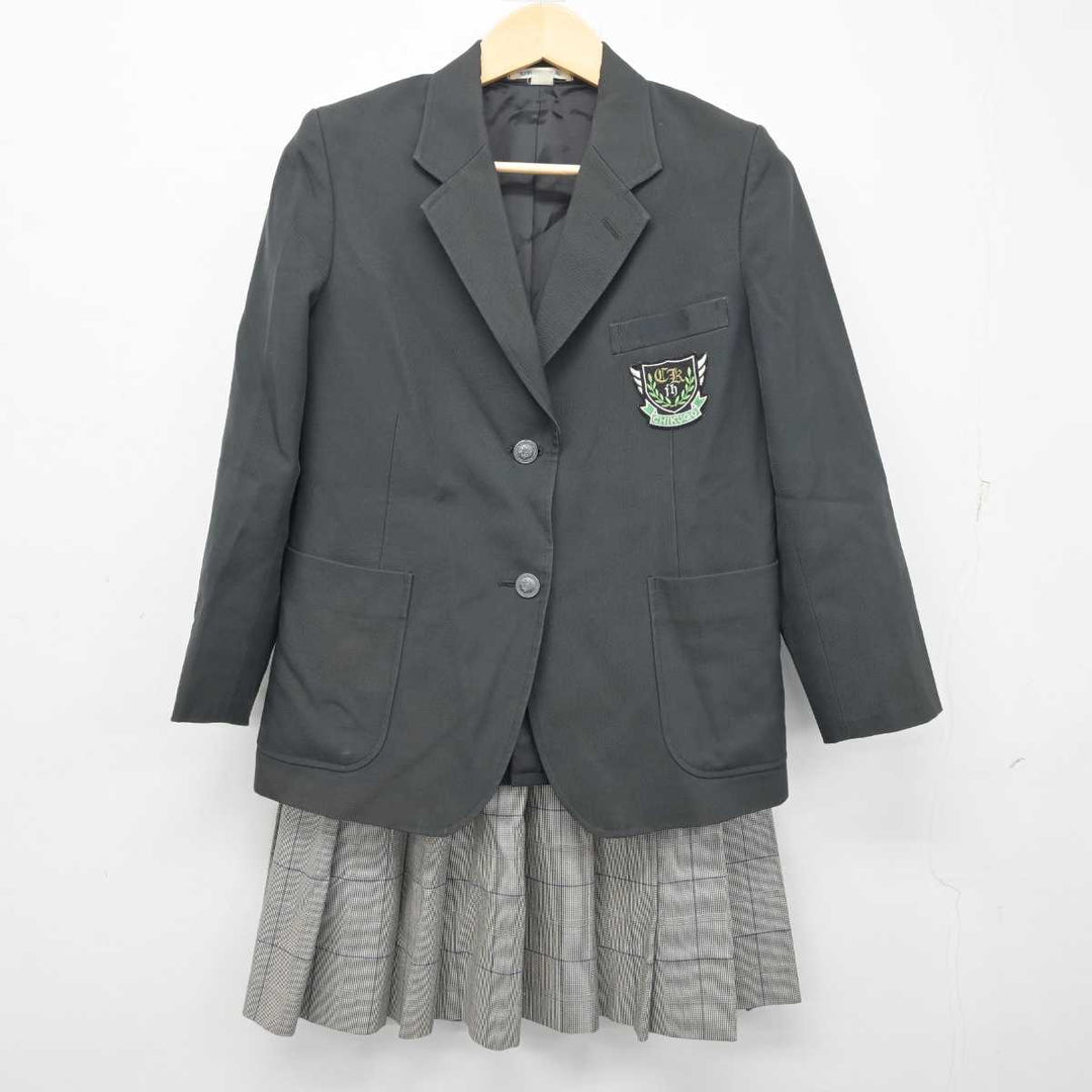 【中古】福岡県 筑後中学校 女子制服 2点 (ブレザー・スカート) sf055436