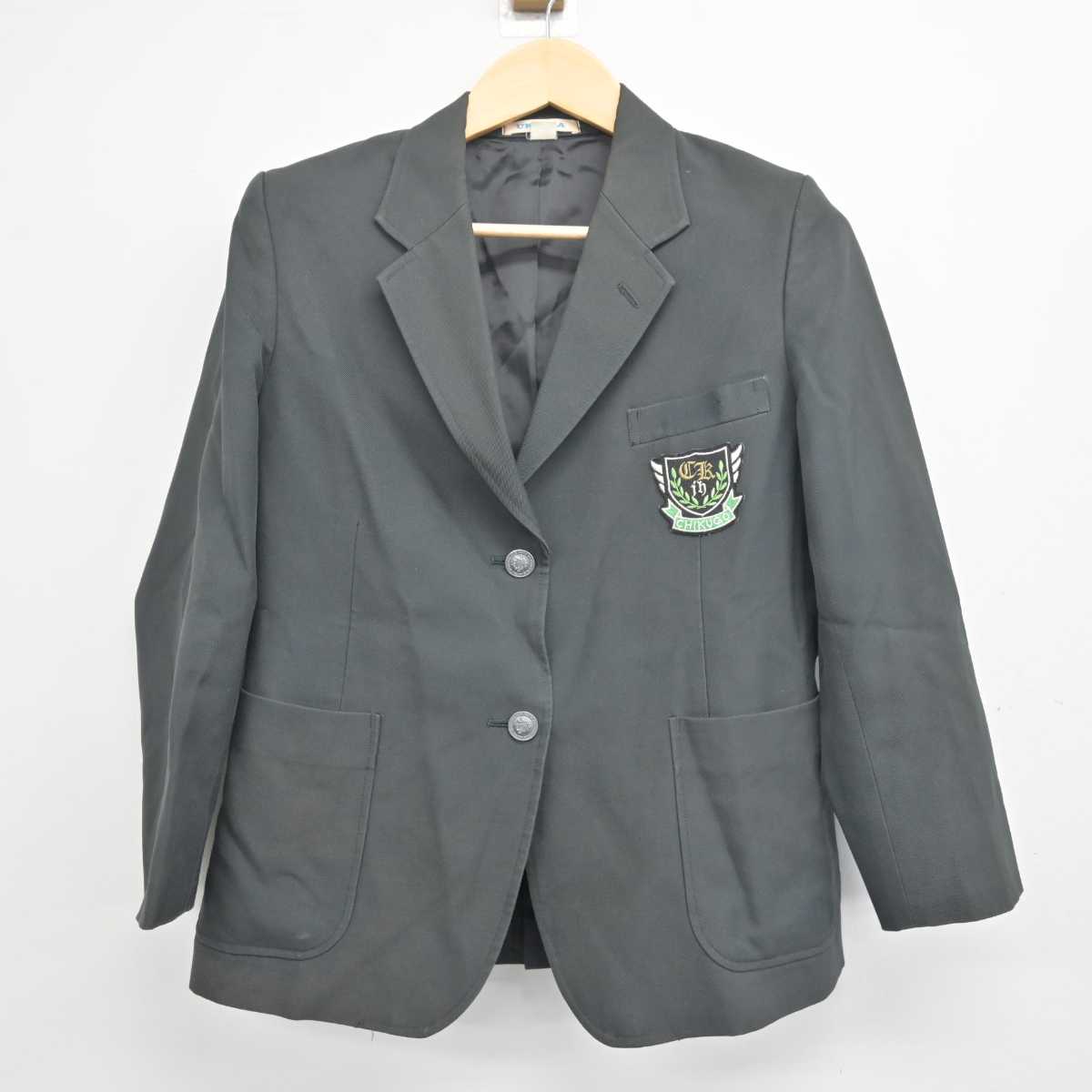 【中古】福岡県 筑後中学校 女子制服 2点 (ブレザー・スカート) sf055436