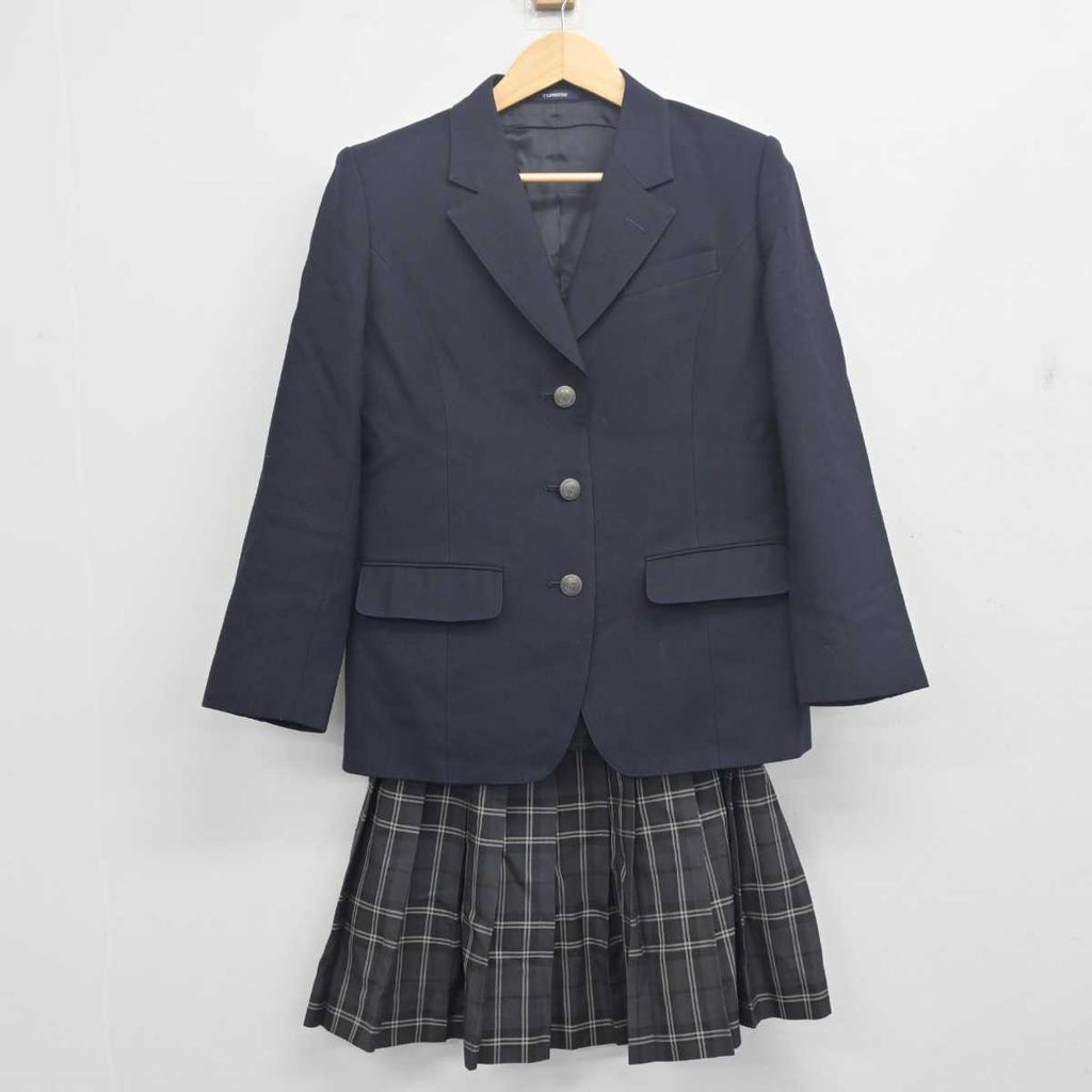 【中古】千葉県 野田中央高等学校 女子制服 3点 (ブレザー・ニット・スカート) sf055450