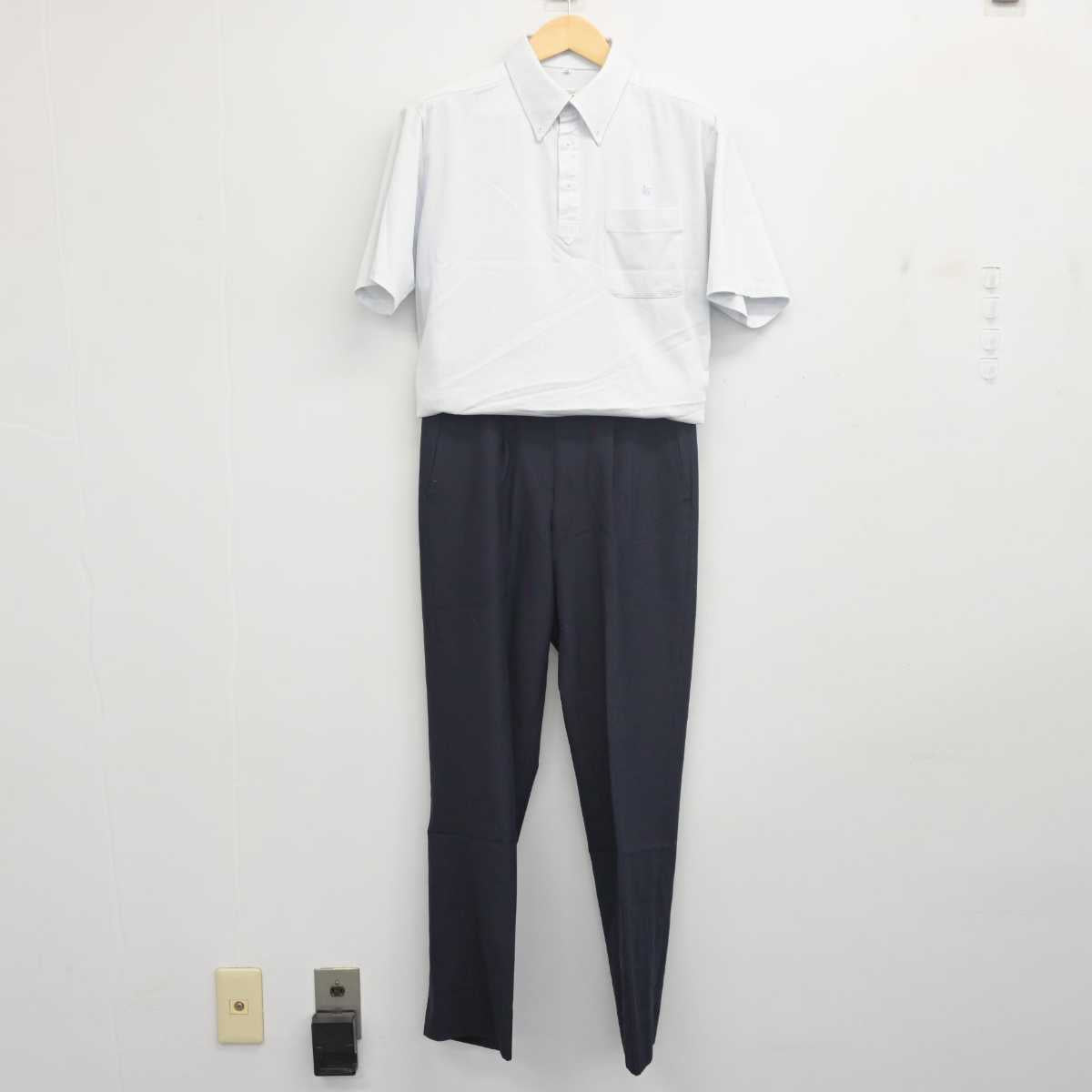 【中古】熊本県 ルーテル学院中学・高等学校 男子制服 2点 (シャツ・ズボン) sf055462