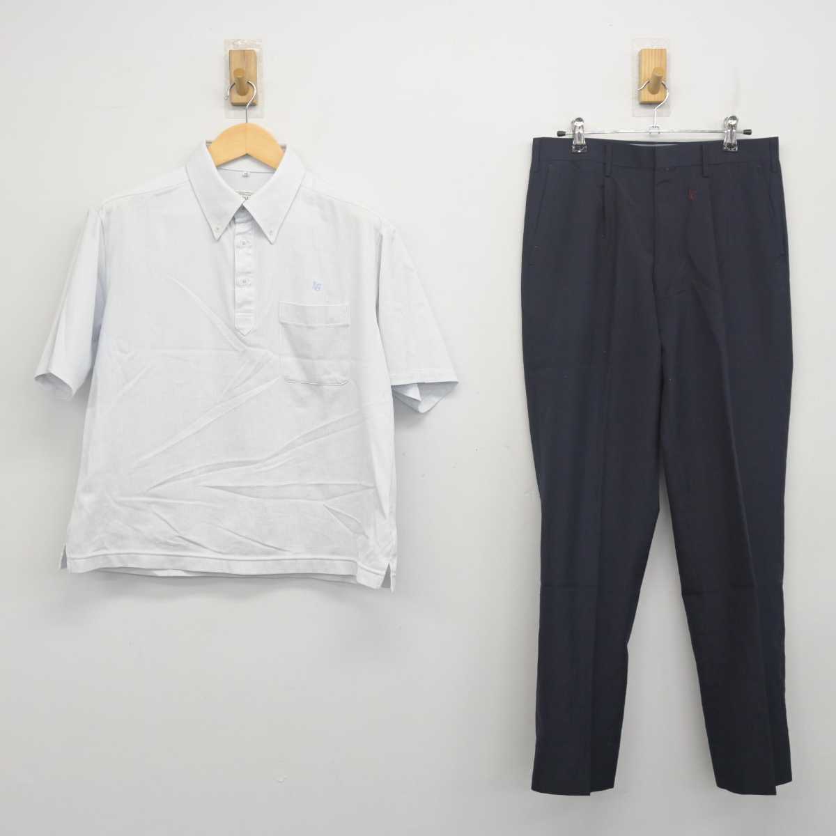 【中古】熊本県 ルーテル学院中学・高等学校 男子制服 2点 (シャツ・ズボン) sf055462