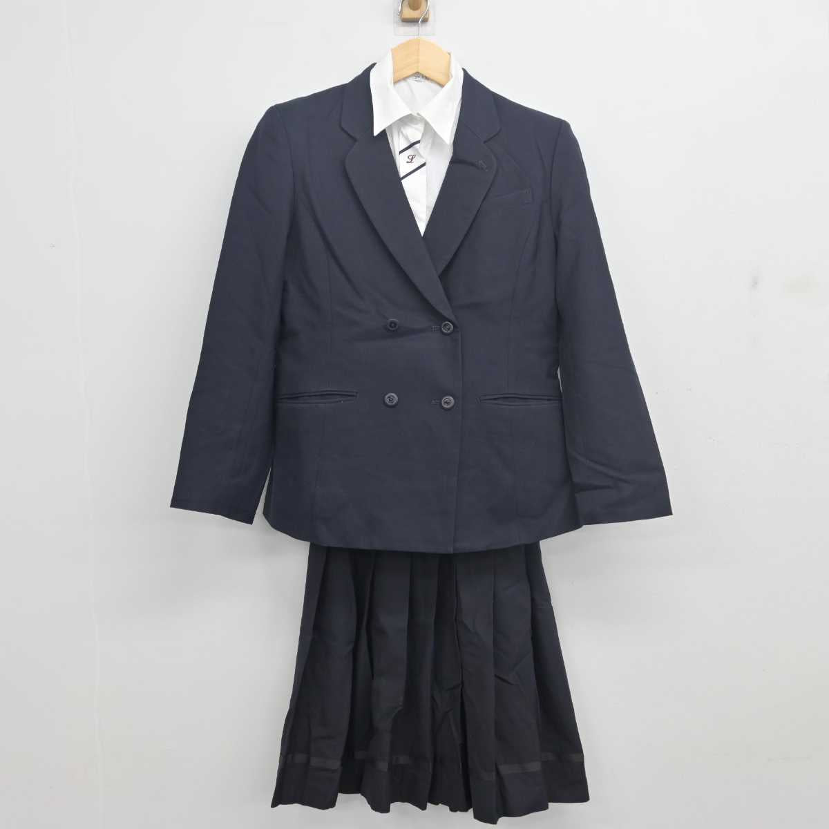 【中古】岡山県 津山高等学校 女子制服 4点 (ブレザー・シャツ・スカート) sf055475