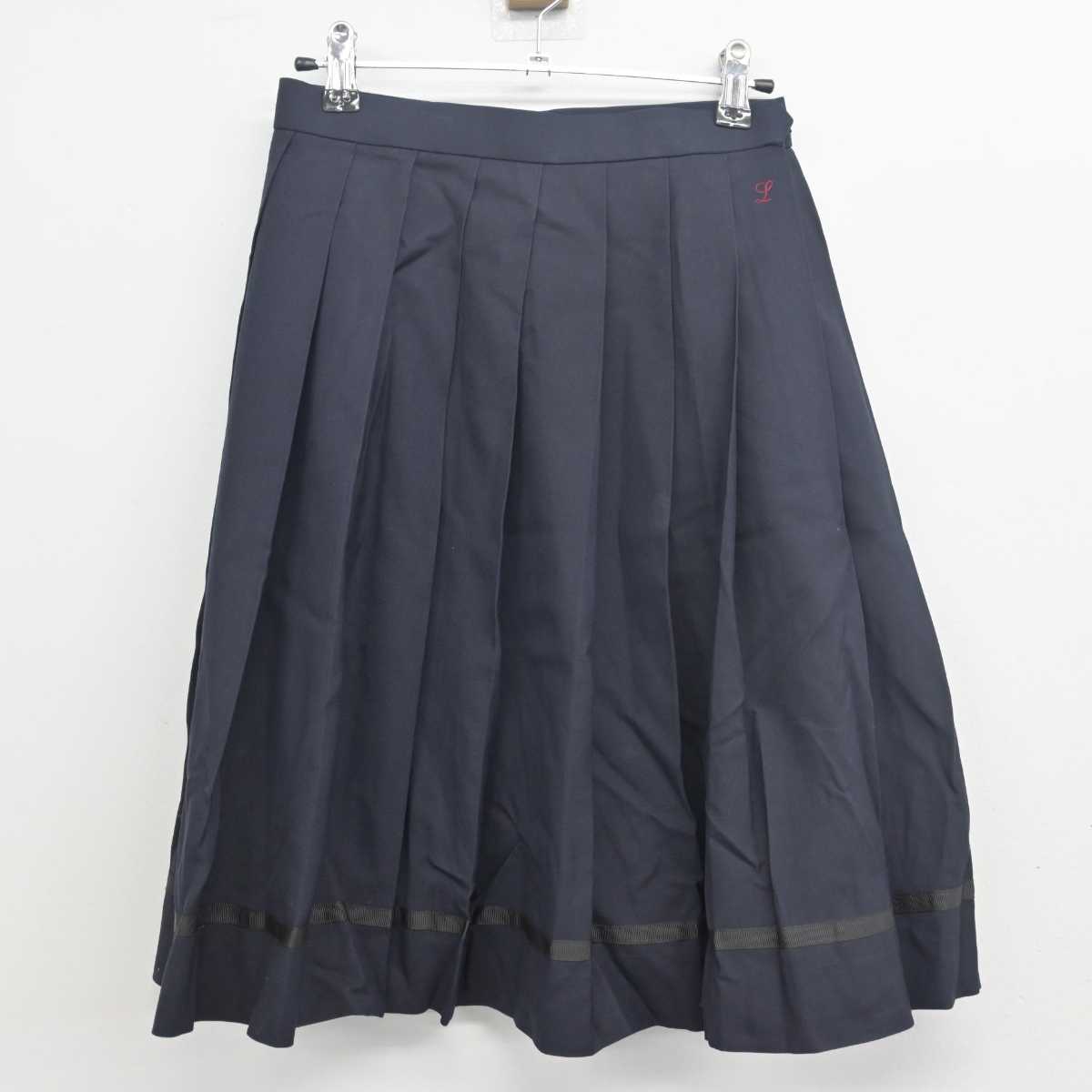 【中古】岡山県 津山高等学校 女子制服 3点 (ベスト・シャツ・スカート) sf055476