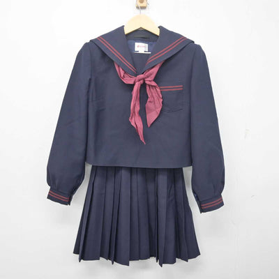 【中古】岡山県 津山東中学校 女子制服 4点 (セーラー服・スカート・スカート) sf055496