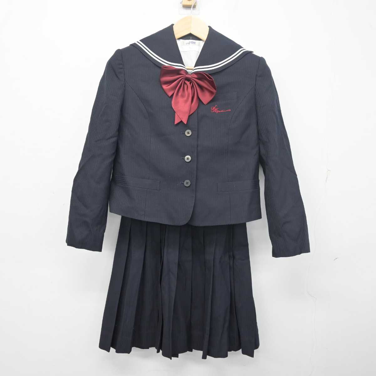 【中古】埼玉県 栄東中学校 女子制服 4点 (ブレザー・セーラー服・スカート) sf055499