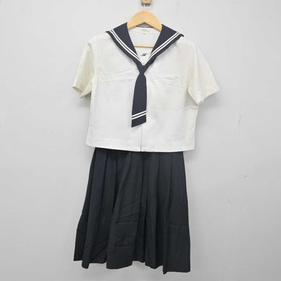 【中古】埼玉県 星野学園中学校  女子制服 2点 (セーラー服・スカート) sf055517