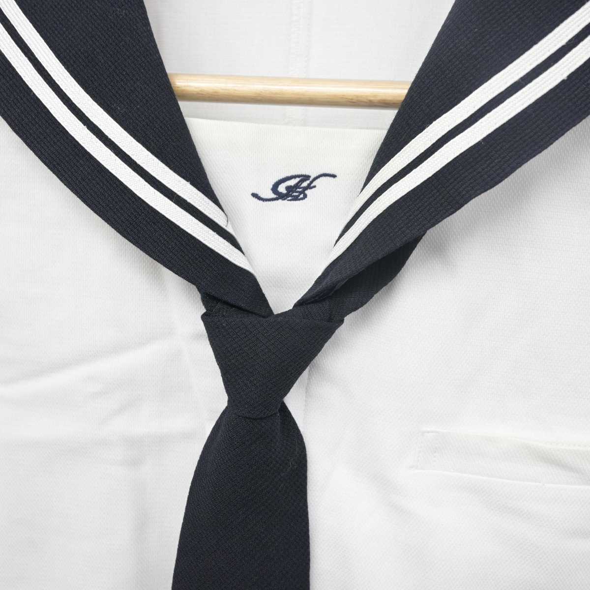 【中古】埼玉県 星野学園中学校  女子制服 2点 (セーラー服・スカート) sf055517