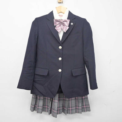 【中古】 クラーク記念国際高等学校 女子制服 5点 (ブレザー・シャツ・スカート) sf055526