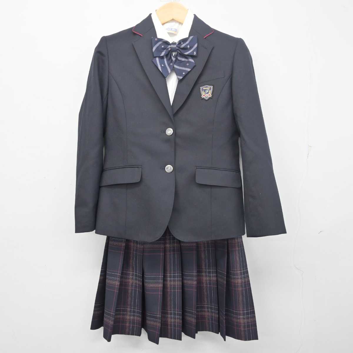 【中古】千葉県 磯辺中学校 女子制服 4点 (ブレザー・シャツ・スカート) sf055540