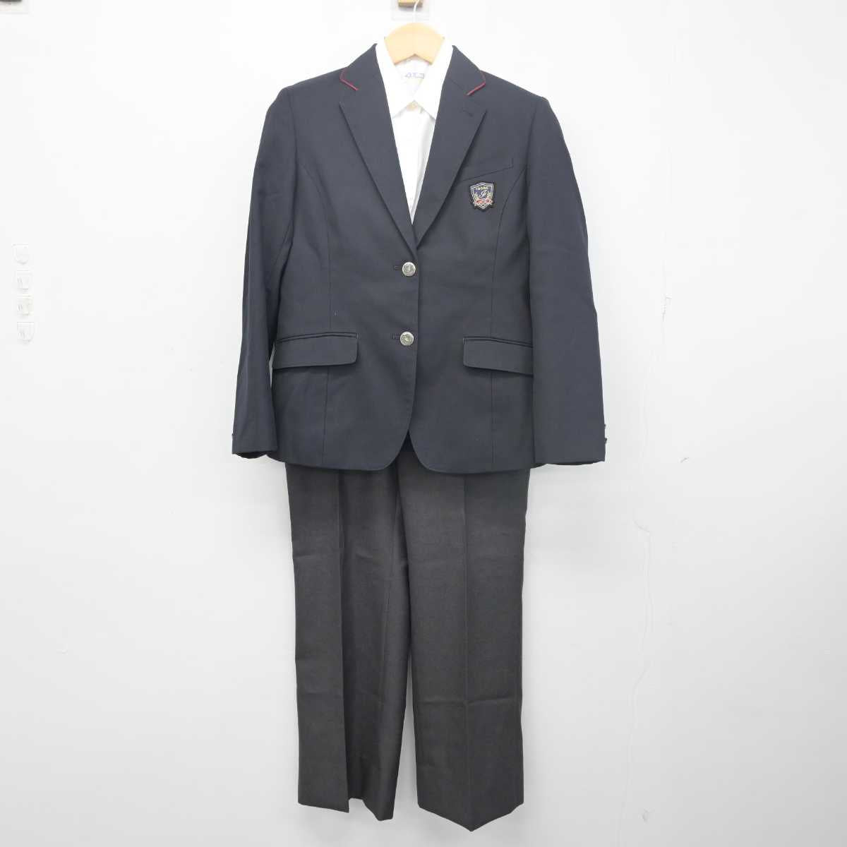 【中古】千葉県 磯辺中学校 女子制服 3点 (ブレザー・シャツ・ズボン) sf055541