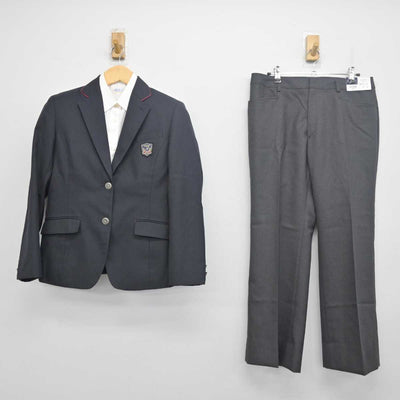 【中古】千葉県 磯辺中学校 女子制服 3点 (ブレザー・シャツ・ズボン) sf055541