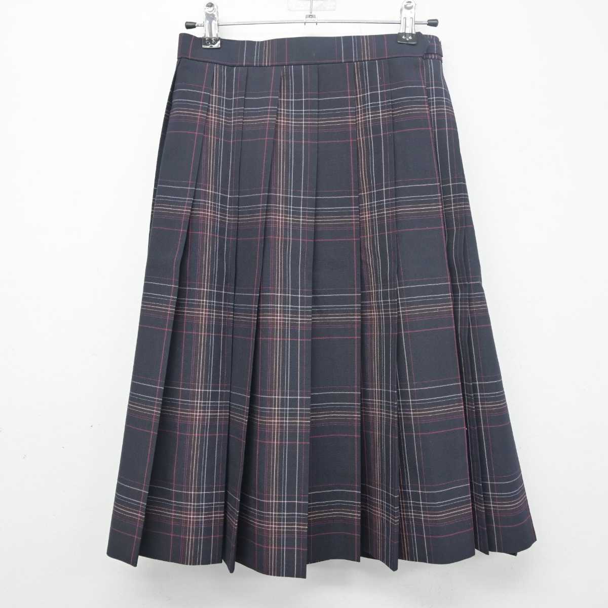 【中古】千葉県 磯辺中学校 女子制服 4点 (ニットベスト・シャツ・スカート) sf055542