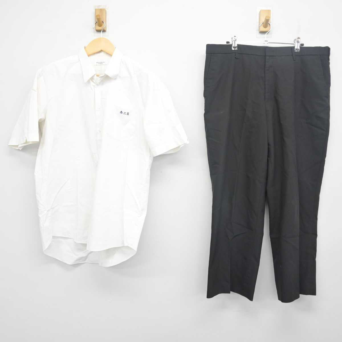 【中古】愛知県 春日井工科高等学校 男子制服 2点 (シャツ・ズボン) sf055547