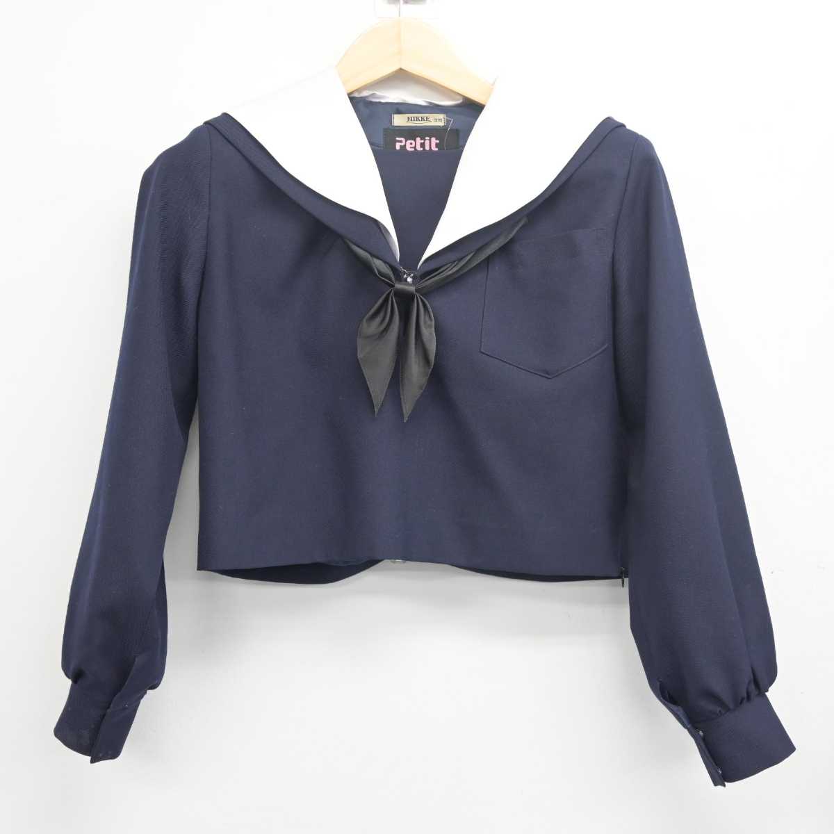 【中古】岐阜県 加納高等学校 女子制服 3点 (セーラー服・スカート) sf055580