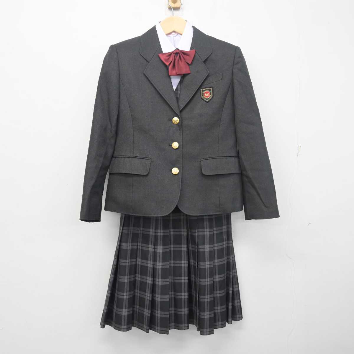 【中古】鹿児島県 時任学園 樟南高等学校 女子制服 5点 (ブレザー・ベスト・シャツ・スカート) sf055587