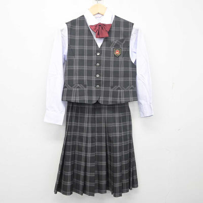 【中古】鹿児島県 時任学園 樟南高等学校 女子制服 5点 (ブレザー・ベスト・シャツ・スカート) sf055587