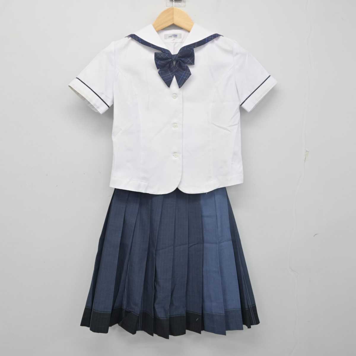 【中古】鹿児島県 時任学園 樟南高等学校 女子制服 4点 (セーラー服・スカート) sf055589