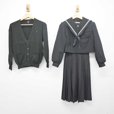 【中古】北海道 札幌稲雲高等学校 女子制服 4点 (セーラー服・ニット・スカート) sf055614