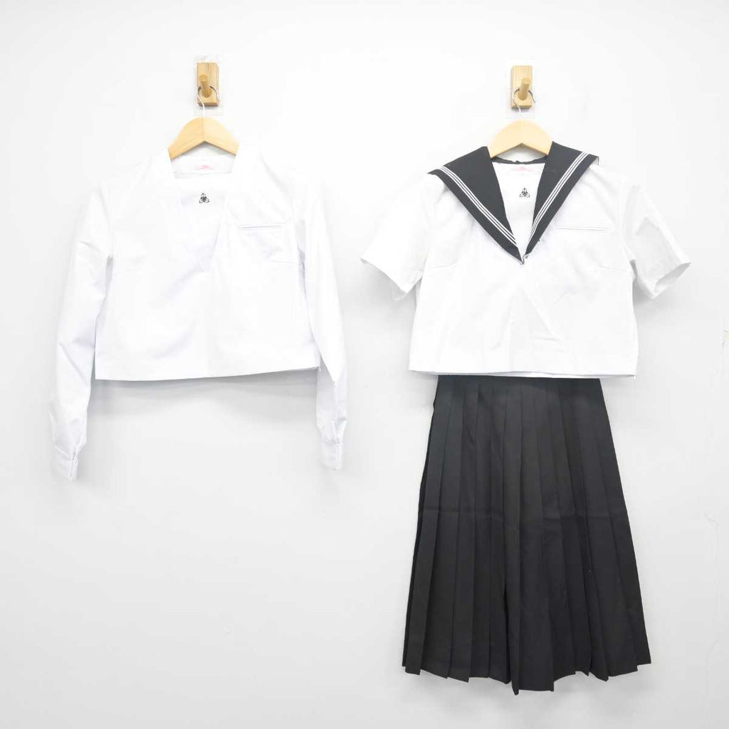 【中古】北海道 札幌稲雲高等学校 女子制服 3点 (セーラー服・セーラー服・スカート) sf055615