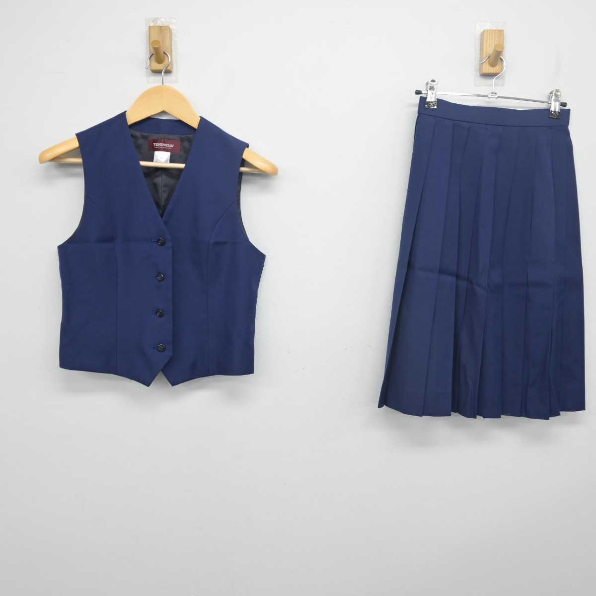 【中古】千葉県 磯辺高等学校 女子制服 2点 (ベスト・スカート) sf055619