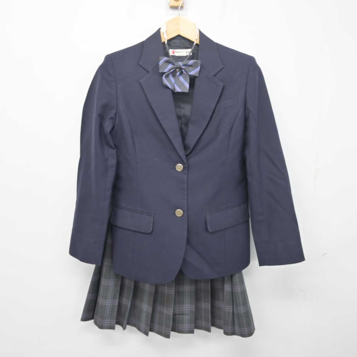 【中古】神奈川県 矢向中学校 女子制服 3点 (ブレザー・スカート) sf055622