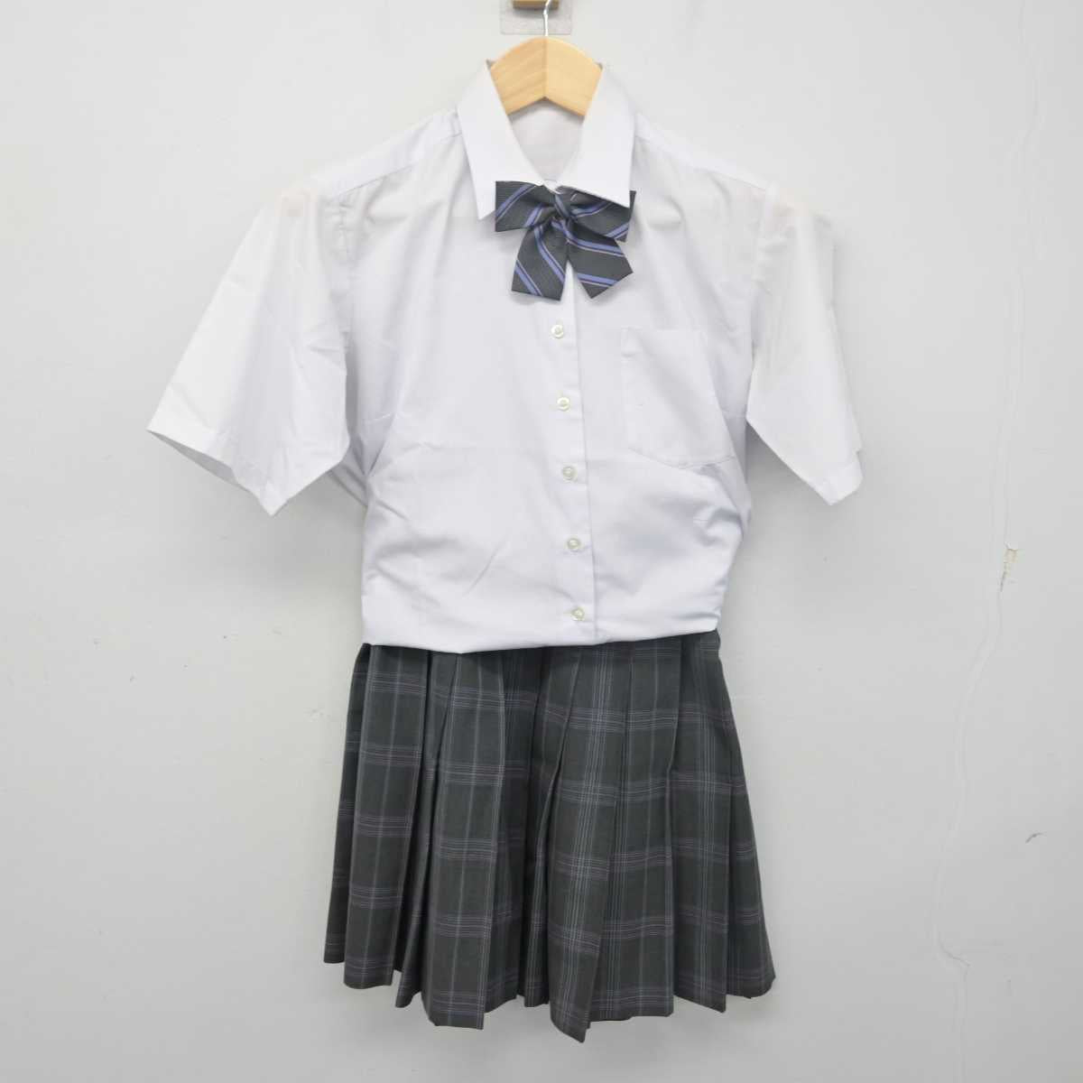 【中古】神奈川県 矢向中学校 女子制服 3点 (シャツ・スカート) sf055623