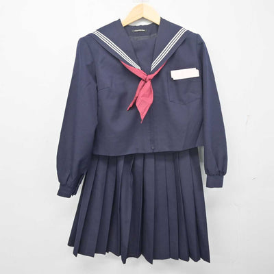 【中古】大分県 稙田中学校 女子制服 3点 (セーラー服・スカート) sf055625