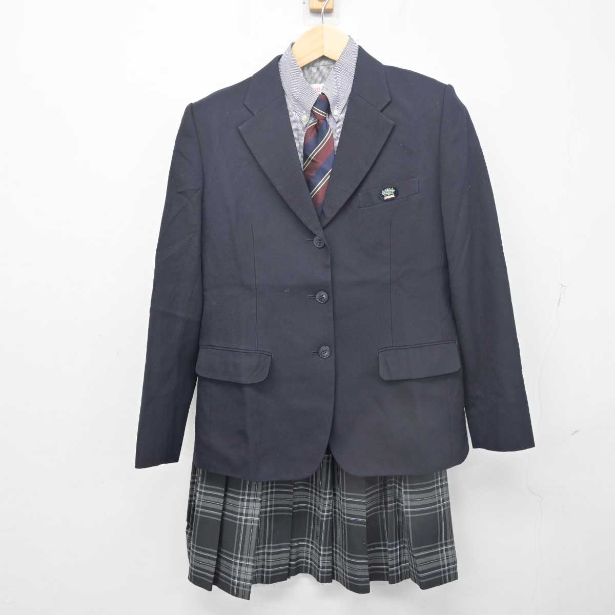 【中古】大分県 大分西高等学校 女子制服 4点 (ブレザー・シャツ・スカート) sf055629