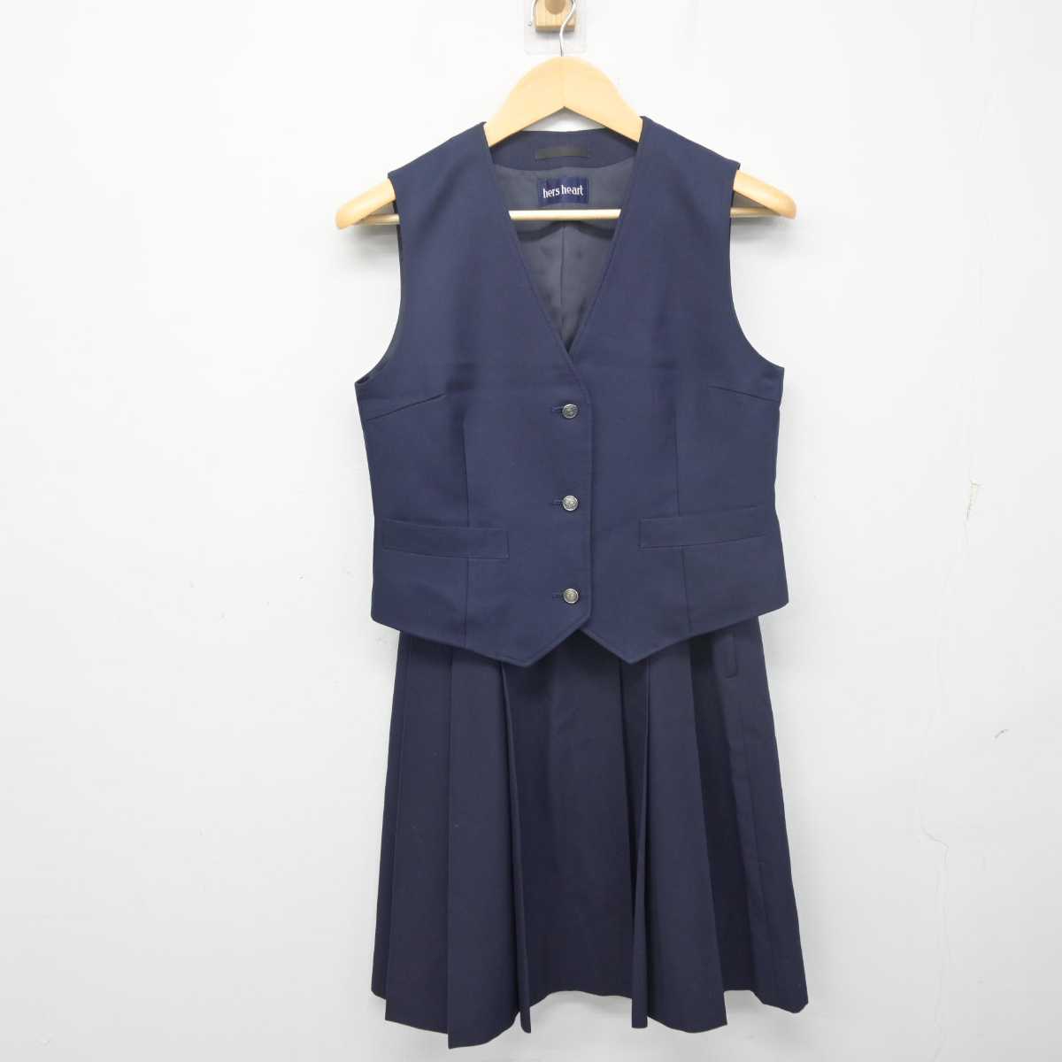 【中古】岡山県 妹尾中学校 女子制服 2点 (ベスト・スカート) sf055640