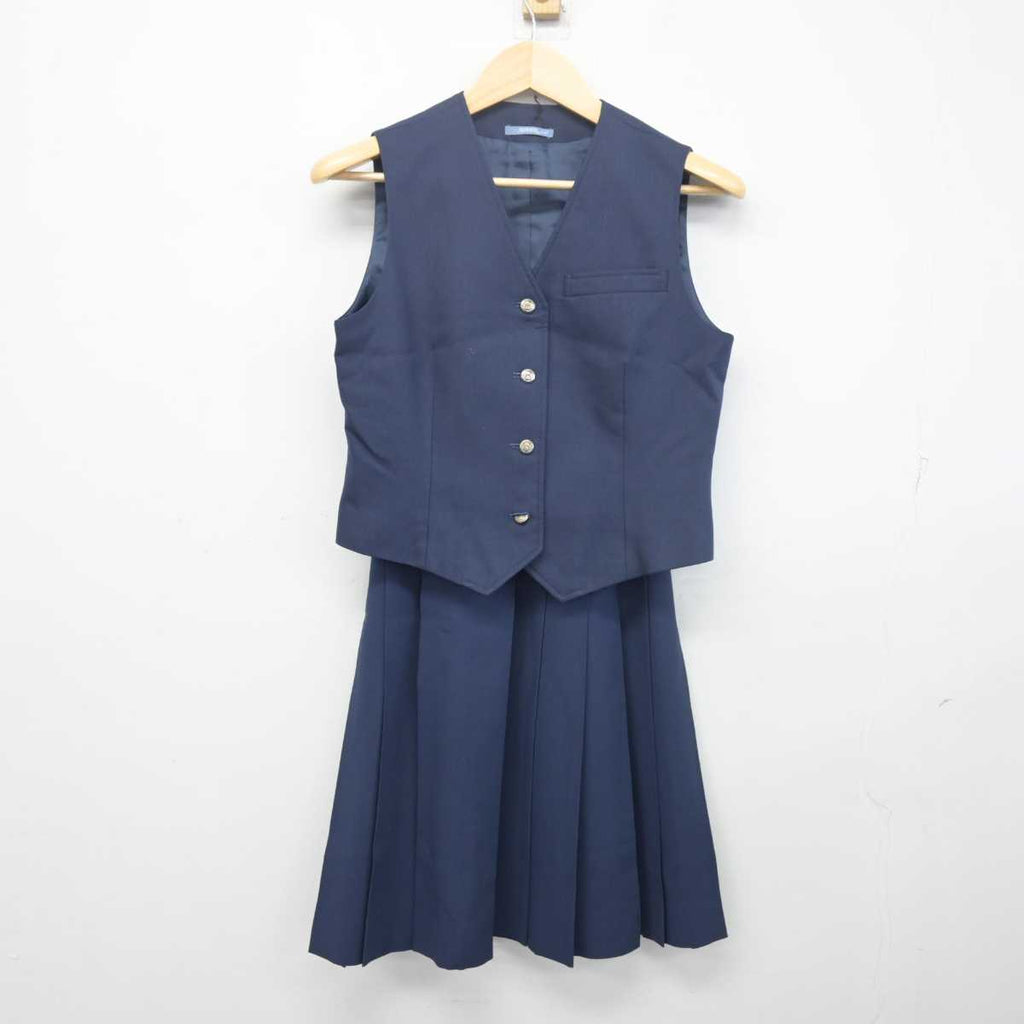 【中古】愛知県 一宮南高等学校 女子制服 2点 (ベスト・スカート) sf055649