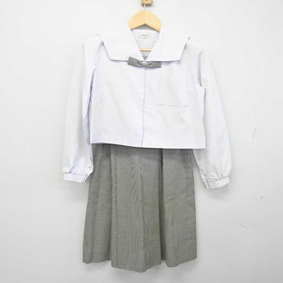 【中古】鹿児島県 鹿児島中央高等学校 女子制服 3点 (シャツ・スカート) sf055658