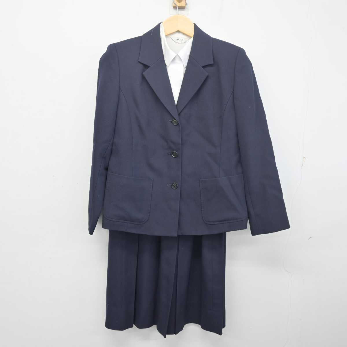 【中古】鹿児島県 鹿児島女子高等学校 女子制服 3点 (ブレザー・シャツ・スカート) sf055659