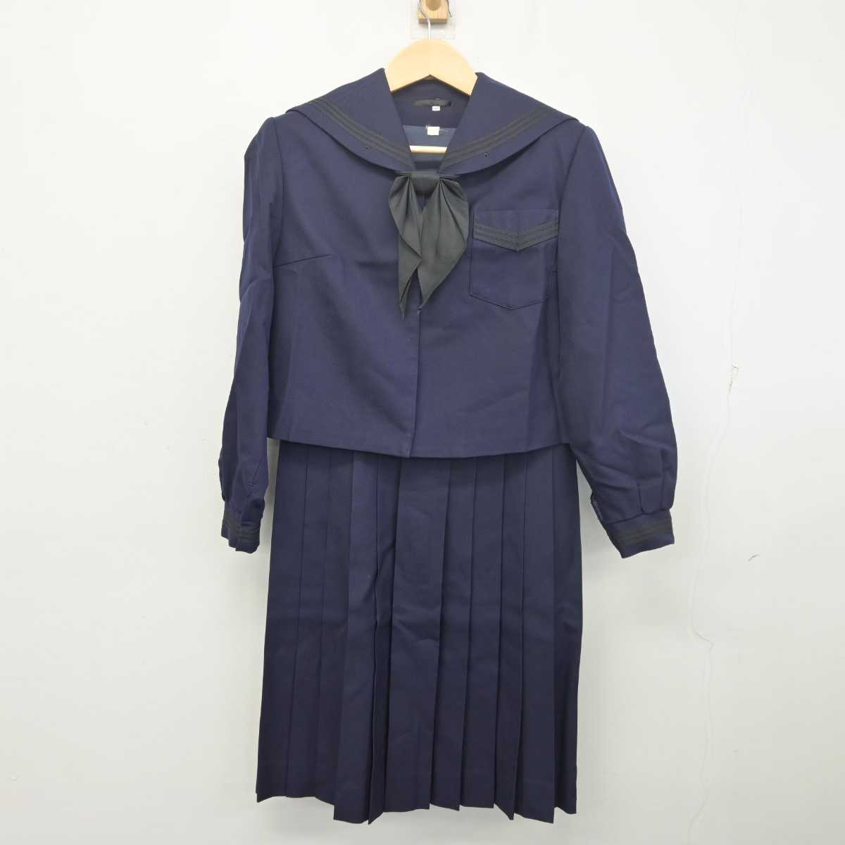 【中古】鹿児島県 甲南高等学校 女子制服 3点 (セーラー服・ジャンパースカート) sf055662