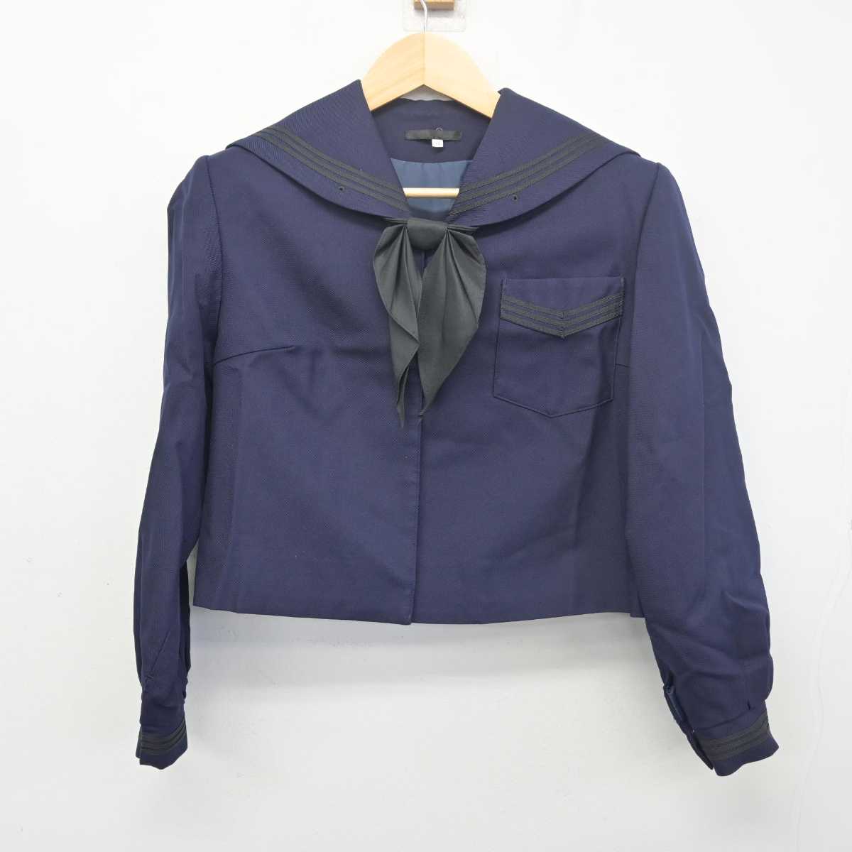 【中古】鹿児島県 甲南高等学校 女子制服 3点 (セーラー服・ジャンパースカート) sf055662