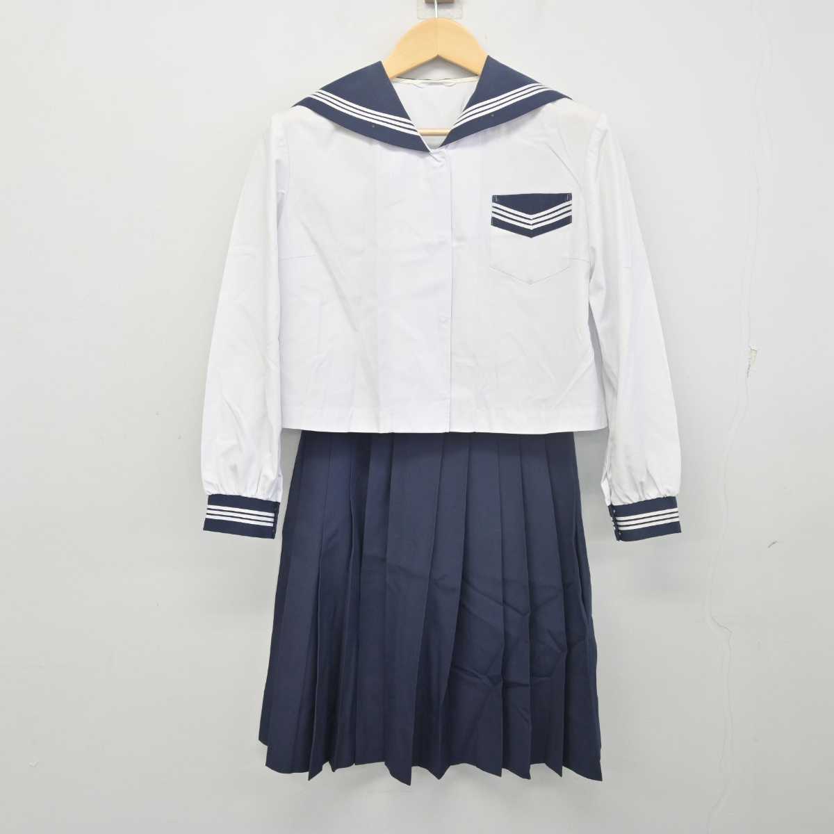 【中古】鹿児島県 甲南高等学校 女子制服 4点 (セーラー服・セーラー服・スカート) sf055663