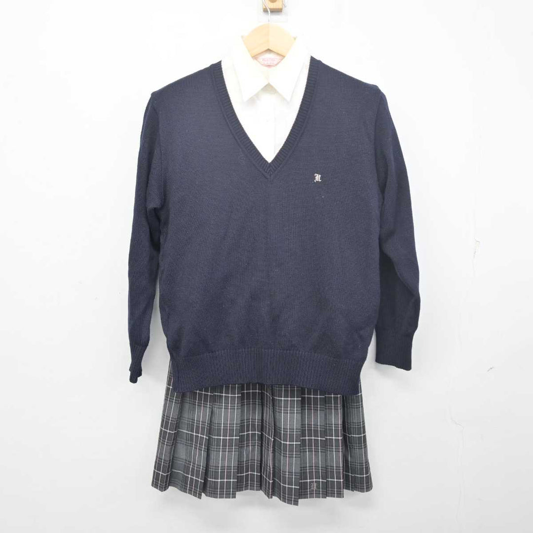 【中古】埼玉県 盈進学園 東野高等学校 女子制服 3点 (ニット・シャツ・スカート) sf055672 | 中古制服通販パレイド