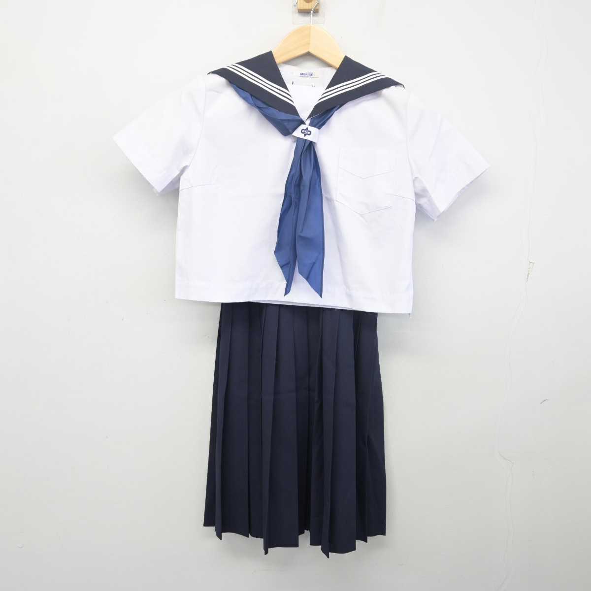 【中古】兵庫県 安室中学校 女子制服 4点 (セーラー服・スカート) sf055681