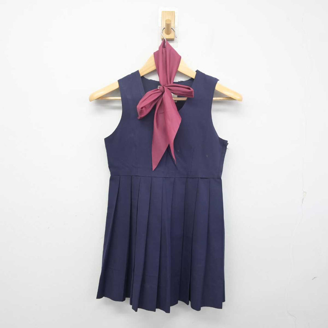 【中古】岡山県 宇野小学校 女子制服 2点 (ジャンパースカート) sf055683