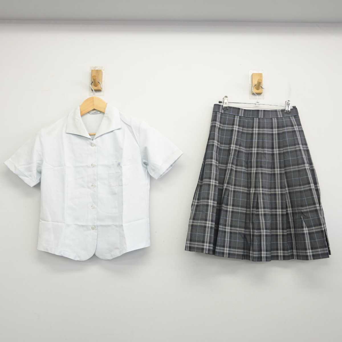 【中古】東京都 藤村女子中学・高等学校 女子制服 2点 (シャツ・スカート) sf055711