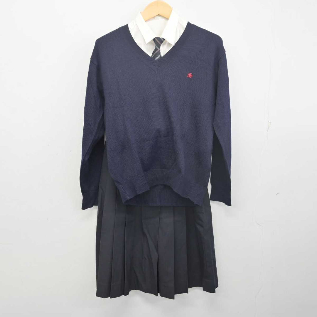 【中古】東京都 昭和女子大学附属昭和中学校・高等学校 女子制服 5点 (ブレザー・ニット・シャツ・スカート) sf055718 | 中古制服通販パレイド